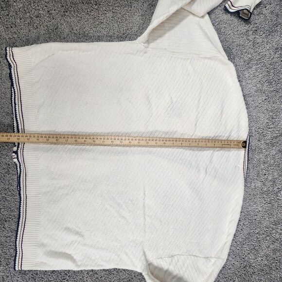 Vintage Carmel Cardigan Mens 2XL XXL White Tennis Ademia Preppy Old Money - Picture 9 of 11